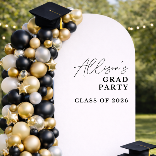 Custom Graduation Party Welcome Sign Decal
