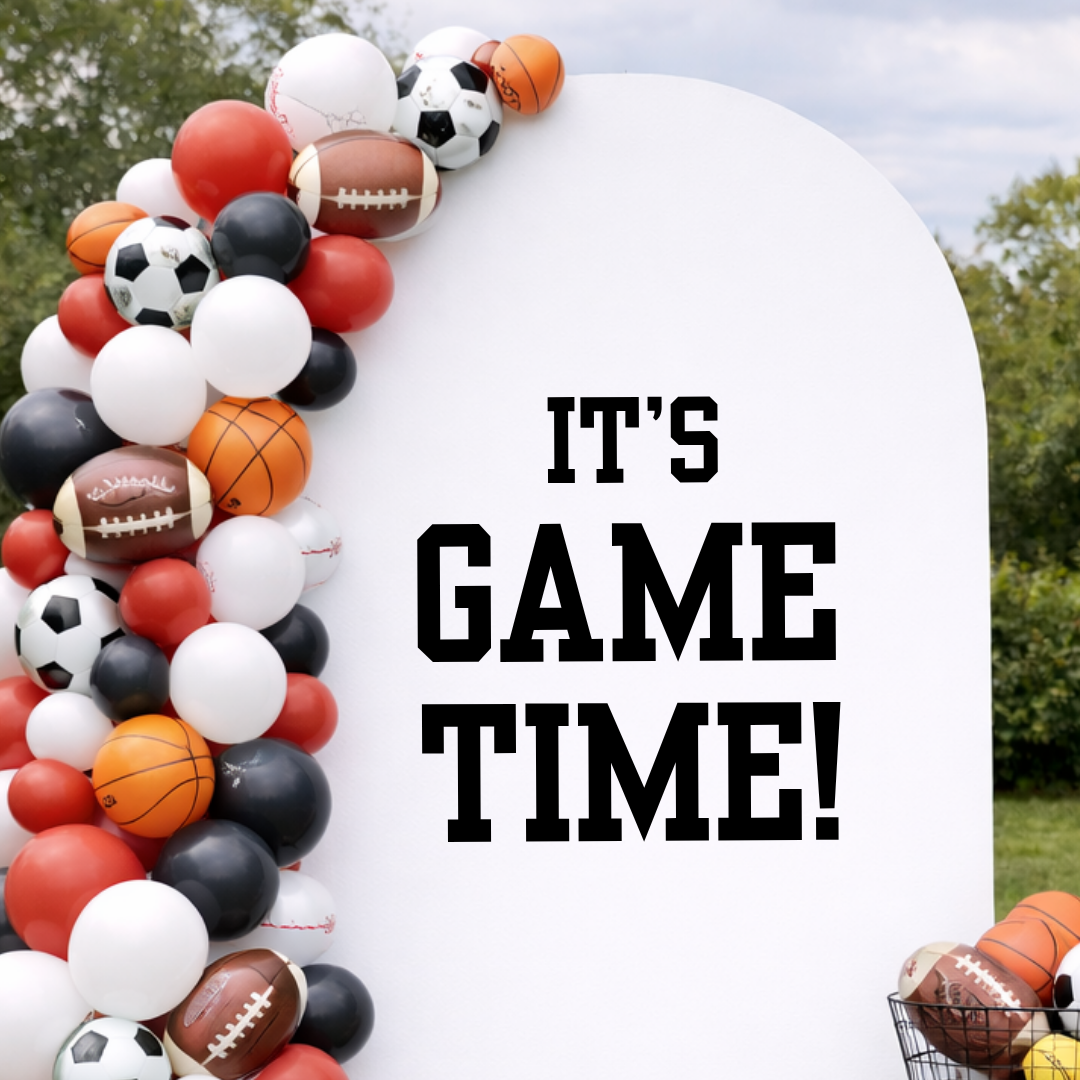It's Game Time: Birthday Party Decal