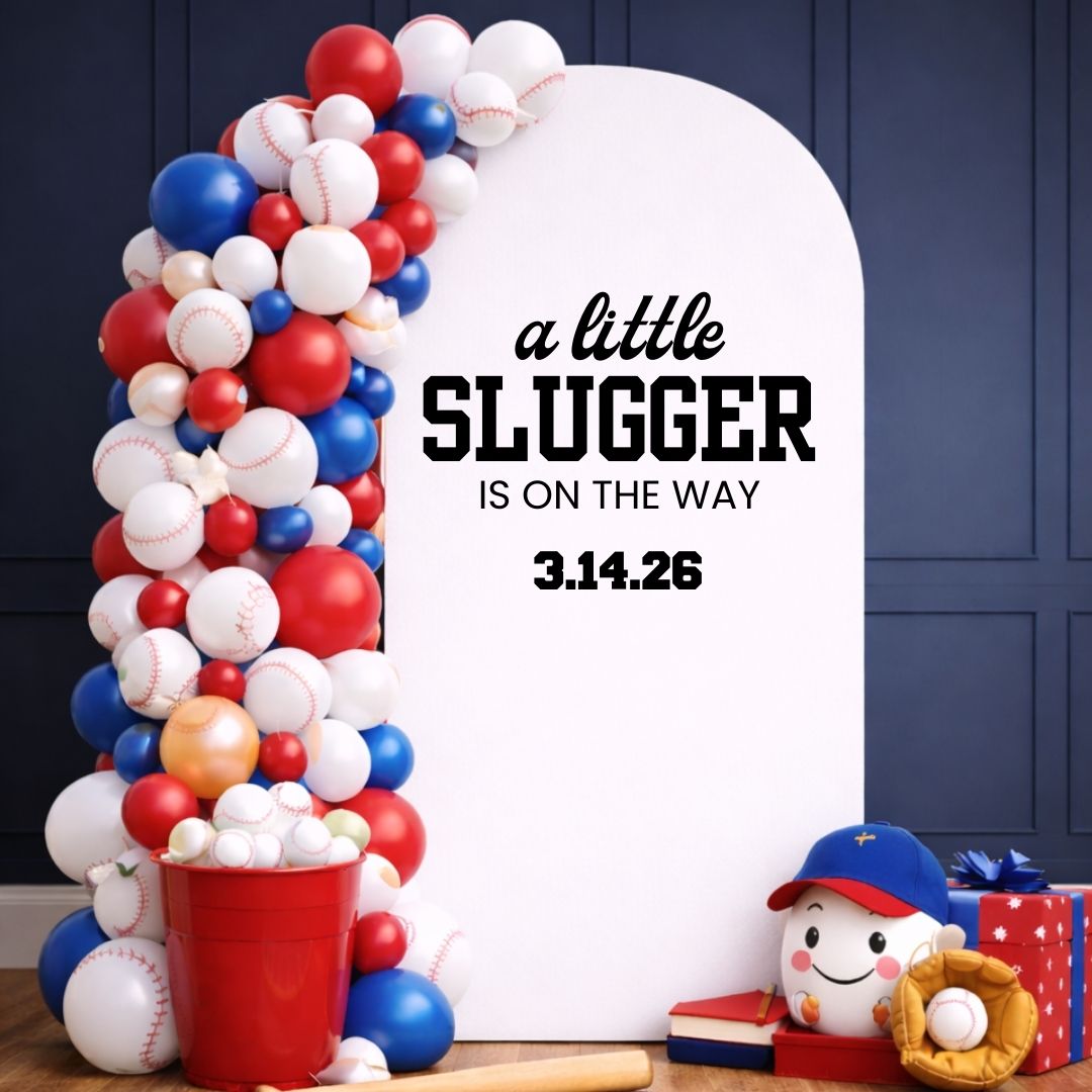 A Little Slugger is on the Way: Baby Shower Decal