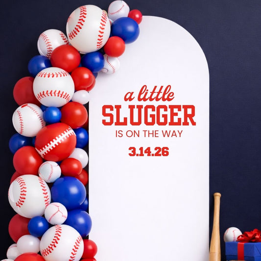 A Little Slugger is on the Way: Baby Shower Decal