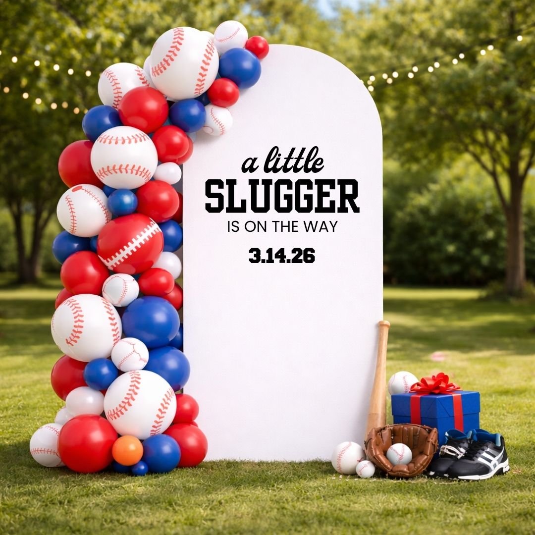 A Little Slugger is on the Way: Baby Shower Decal