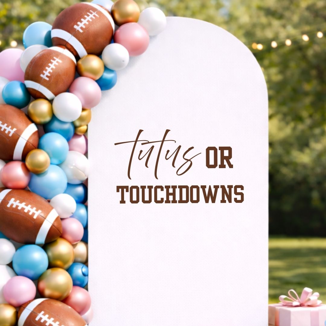 Tutus or Touchdowns: Gender Reveal Decal