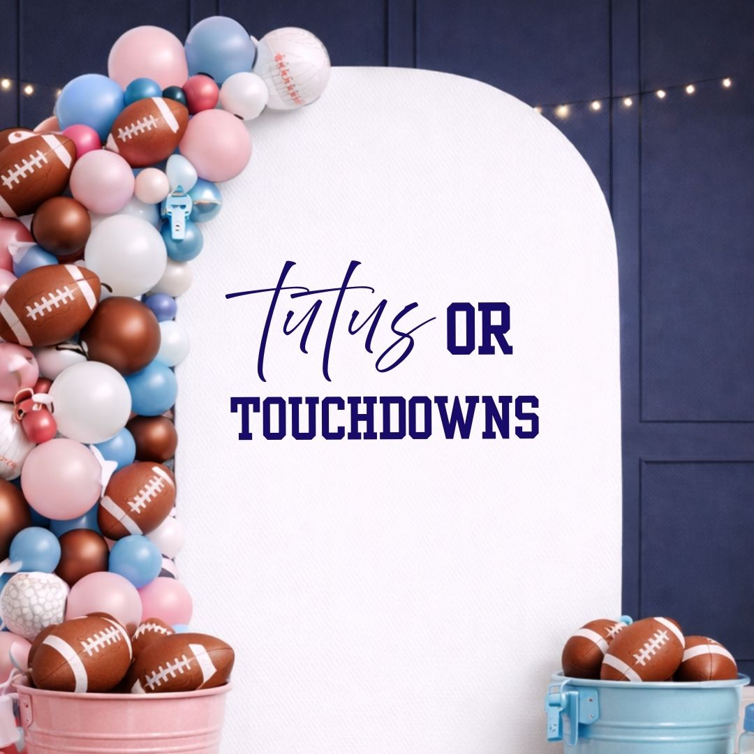 Tutus or Touchdowns: Gender Reveal Decal