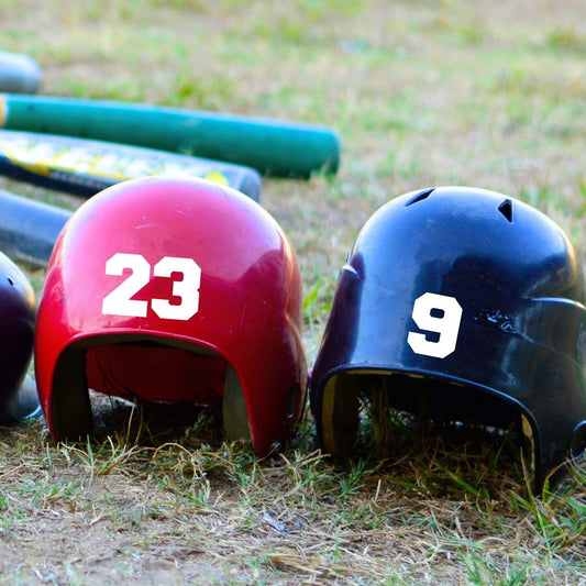 Custom Baseball Helmet Number Decal