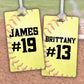 Custom Softball Bag Tags for Sports Equipment