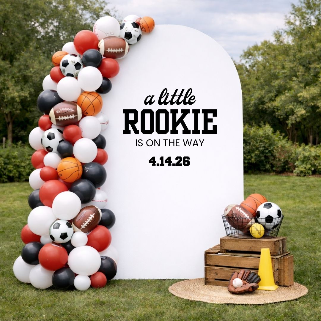 A Little Rookie is on the Way: Baby Shower Decal