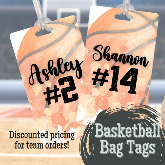 Girls Basketball Bag Tags for Sports Equipment