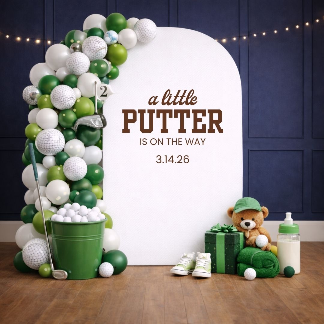 A Little Putter is on the Way: Baby Shower Decal