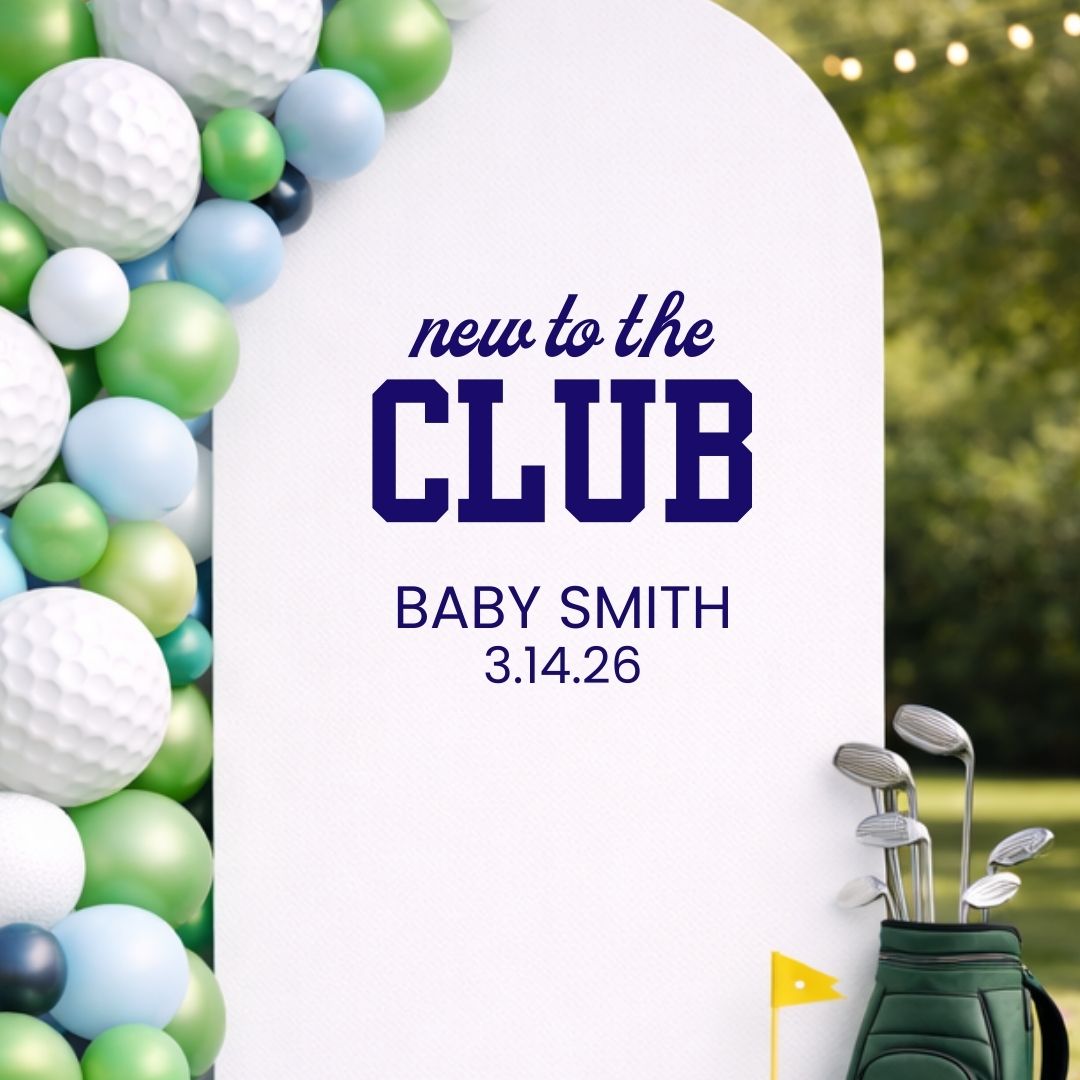 New to the Club: Baby Shower Decal