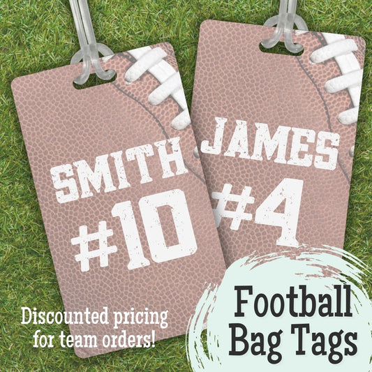 Custom Football Bag Tags for Sports Equipment