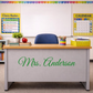 Teacher Last Name for Desk, Whiteboard and Door: Custom Decal