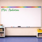 Teacher Last Name for Door, Desk and White Board: Custom Decal