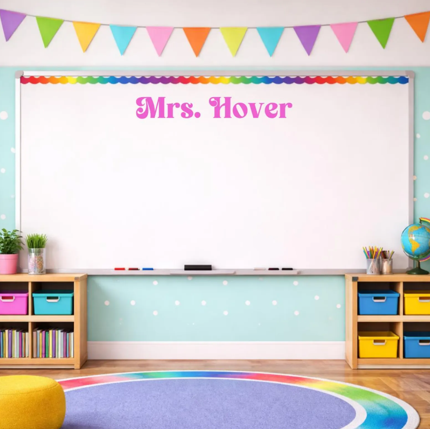 Custom Teacher Name Decal