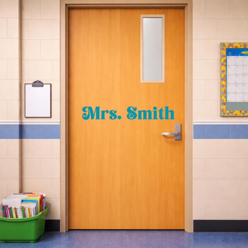Custom Teacher Name Decal