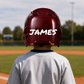 Custom Handwritten Baseball Helmet Name Decal