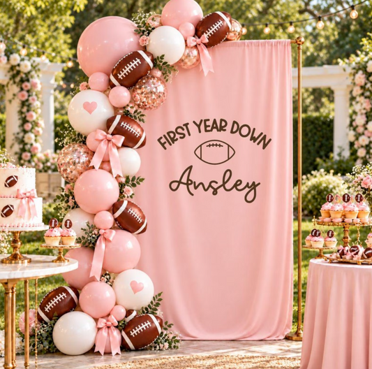 Football Theme for Girls: Birthday Decal