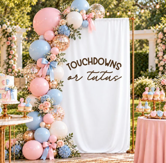 Touchdowns or Tutus: Gender Reveal Decal