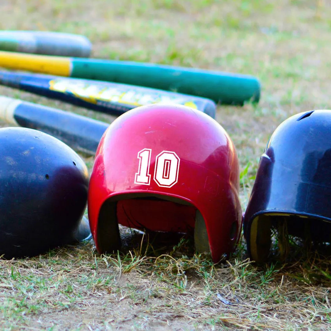 Outlined Baseball Number Decal