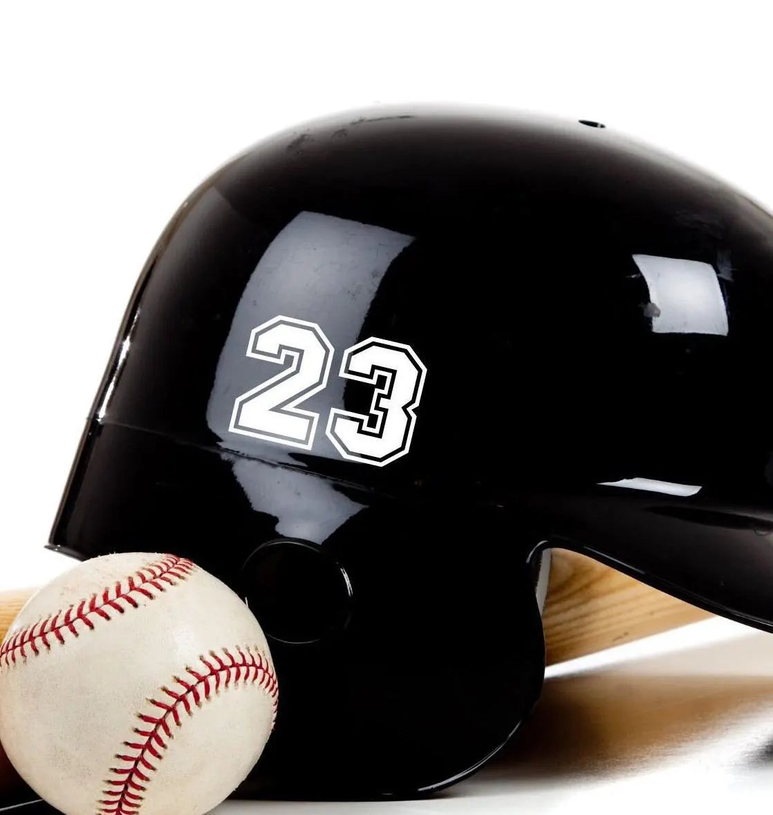 Outlined Baseball Number Decal