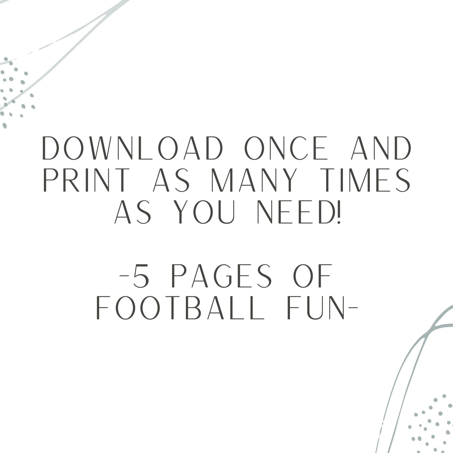 Coach's Kid Football Scavenger Hunts *Digital Download*