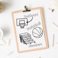 Printable Basketball Coloring Book for Coaches' Kids *Digital Download*