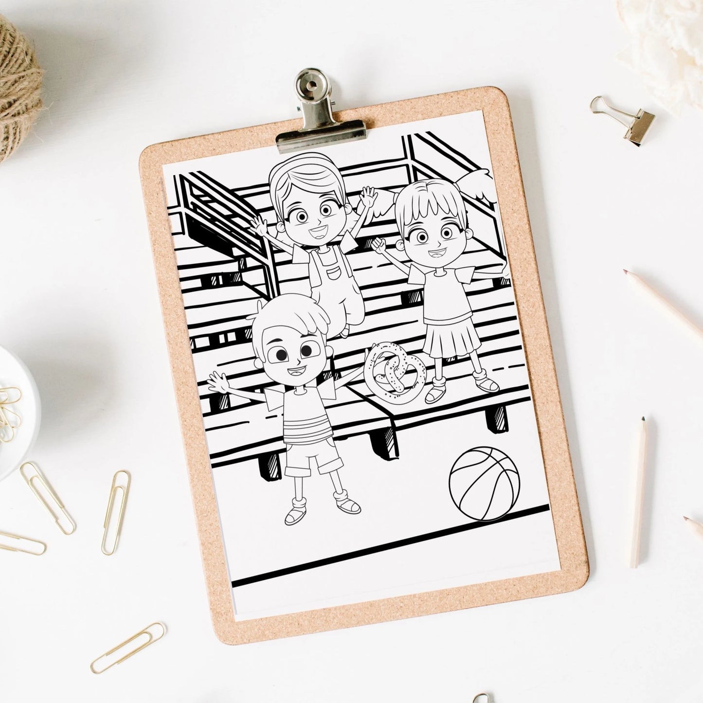 Printable Basketball Coloring Book for Coaches' Kids *Digital Download*