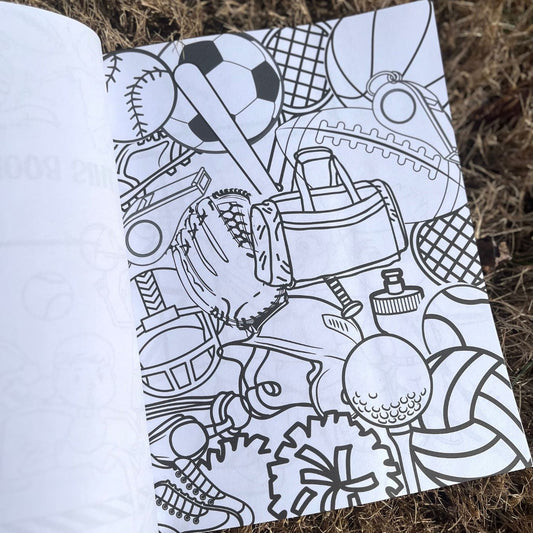 Sports Coloring Book - 200 Pages