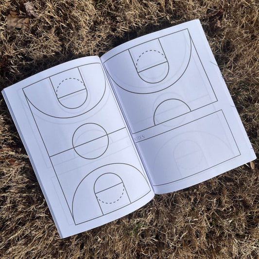womens basketball notebook for drawing up plays