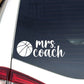 Basketball Mrs. Coach Decal for Car