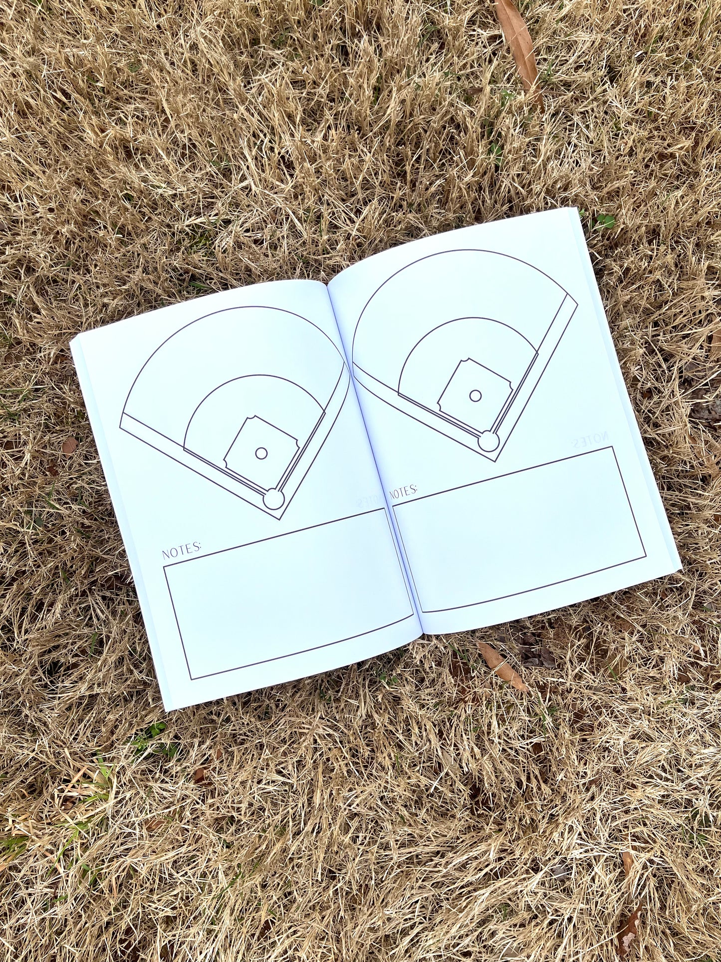 Baseball Coach Notebook: 125 Page Playbook with Baseball Field Diagrams and Note-Taking Sections